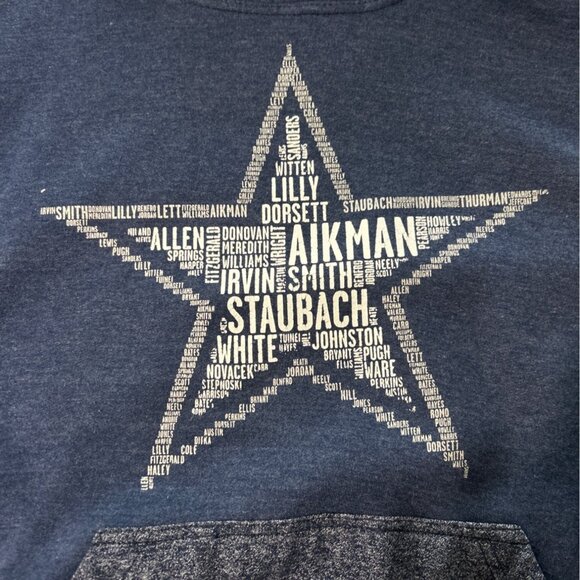 Jon Lauren Hoodie Sweatshirt Football Stars Blue Size M - Picture 3 of 9